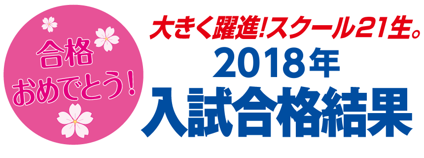 2018年入試合格結果