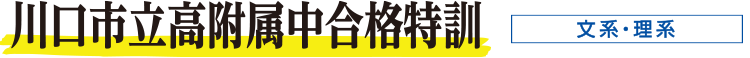 川口市立高附属中合格特訓