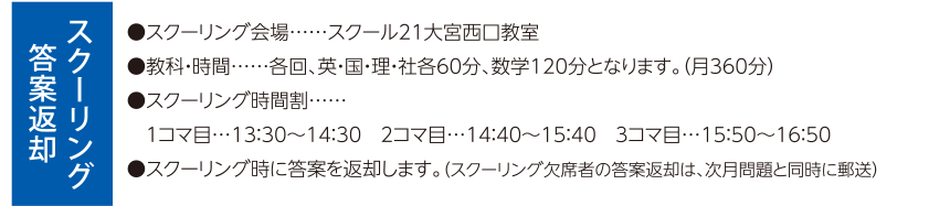 「浦高・一女・大宮通信添削講座」開講のご案内