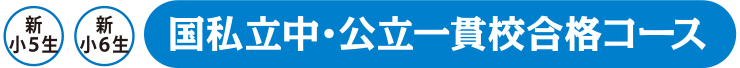 国私立中・公立一貫校合格コース