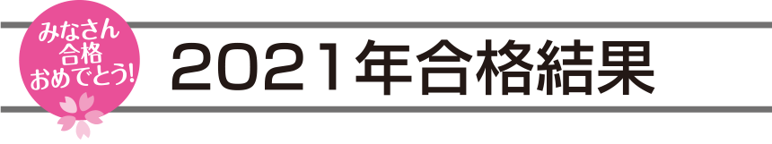 2021年合格結果